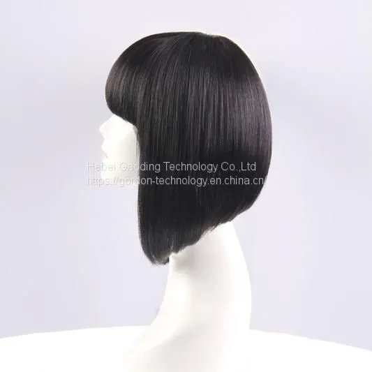 Natrual Color Lace Front Bob Human Hair Wigs With Bangs photo-3