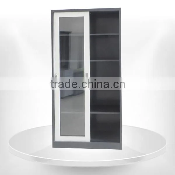 (DL-GC2) White Simple Glass Bookcase Cabinet for Sale With Adjustable Inner Shleves/Glass Display Cabinet photo-3