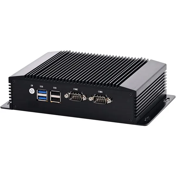 Partaker Fanless Mini PC Alder Lake-N Intel Core N100 Windows 11 Pro or Linux 2 x LAN DP 2 x HDMI 2 x COM Industrial Computer photo-3