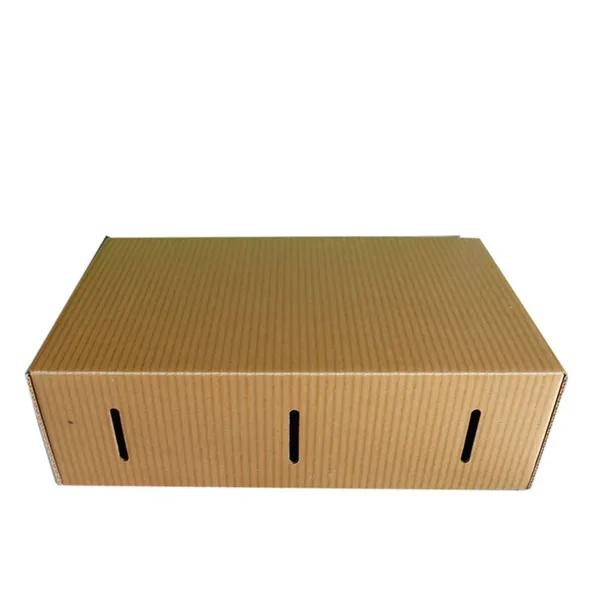 Wax Coated Cardboard Waterproof UV-Covered Paper Box for Seafood Vegetables With Embossed Lettuce Carton Boxes photo-2