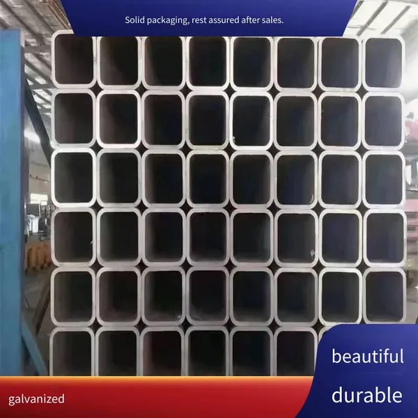 galvanized rectangular tube q235, specifications can be customized, cold-bent steel profiles, batch customization