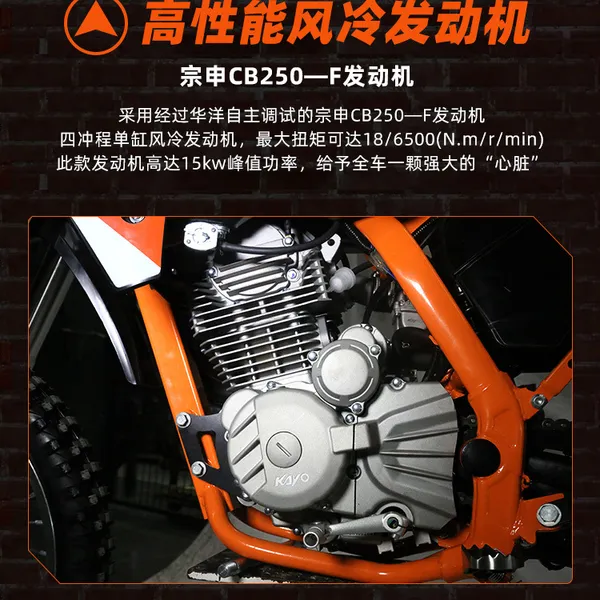 250cc Air Cooled Engine Dirtbike Made in China Off-Road Motorcycles for Adventure Riding photo-3