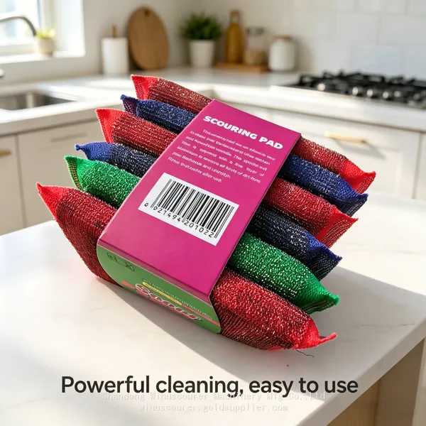 Reusable Non-Scratch Sponges 4 Colors Kitchen Cleaning Sponges for Dishes photo-3