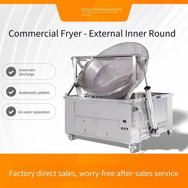 Fully Automatic Deep Fryer, Stainless Steel Frying Equipment, Automatic Stirring, Automatic Discharging, Technical Support Provided photo-5