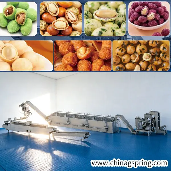High Efficiency Peanut Coating Machine Automatic Coated Nut Processing Equipment