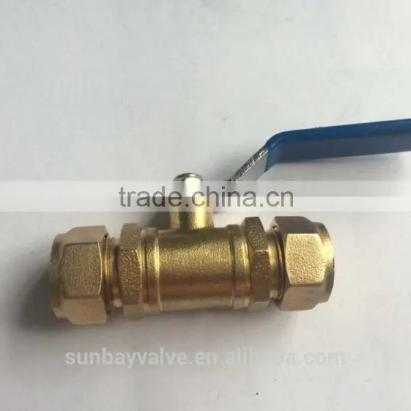 Lead Free Brass Drain Ball Valves With Compression Ends photo-4