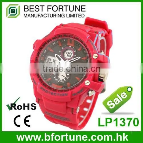 LP1370 2016 New Fashion Red Plastic 3 Atm China Digital Watches