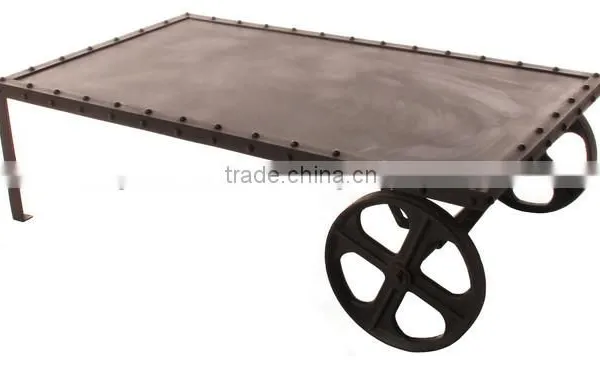 Vintage Industrial Coffee Table, Coffee Table, Retro Style Industrial Coffee Table