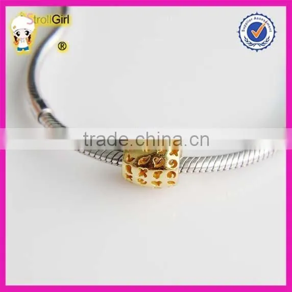 925 Sterling Silver Jewelry 18K Gold Plated Charm Beads for Braclet and Necklace Chain photo-5