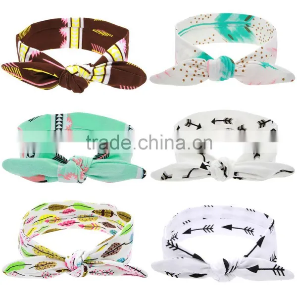 Hot-sales Baby Floral Headband Infant Headband Toddler Turban Headband Cotton Kids Knotted Headband Wh-1750