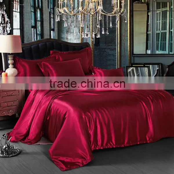 Pure Color Double Tencel 4pcs Bedding Sets Mulberry Silk Quilt Cover Sheetshotel Bedding Wholesale photo-5