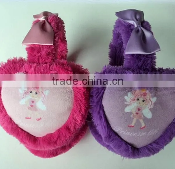 plush earmuff / Embroidery logo plush earmuff/foldable earmuffs
