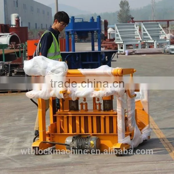 2014 Top Quality!!! Small Soil Cement Manual Mobile Interlocking Hollow Block Machine Price in Stock QMR2-40 photo-6