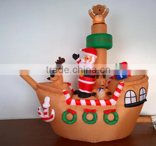 DJ-XT-16 Golden Christmas Inflatable Santa Claus Corsair Outdoor Garden Decoration photo-2