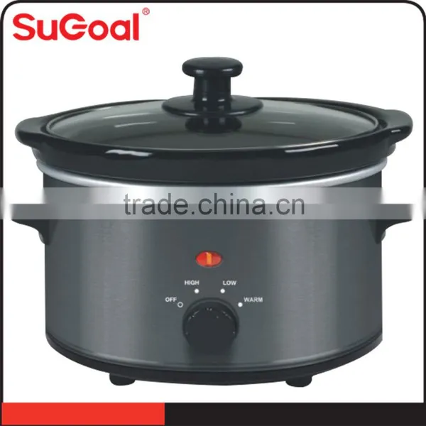 Home Appliance Stainless Steel Slow Cooker Ceramic Crock Pot 6 Quart Slow Cooker photo-5
