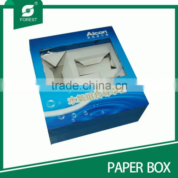 NEW DESIGN BLUE CARDBOARD CORRUGATED CARTON BOX FOR PERSONAL CARE PACKAGING WITH HANDLES photo-3