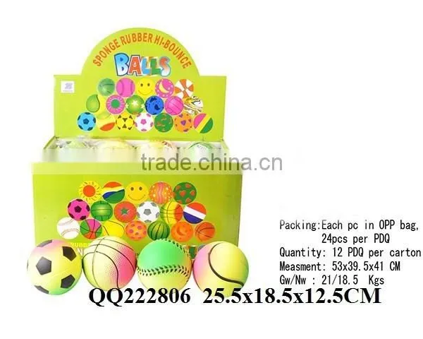 So Beautiful Hot Sale 63mm Watermelon Design Fluorescence Rubber Ball photo-3