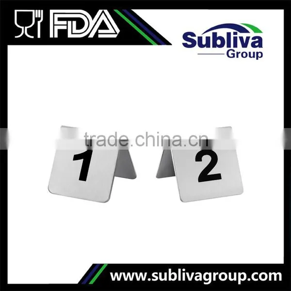 Double Sign Table Number Holders Stainless Steel Display Stand Quality Choice
