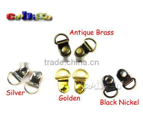 3/8" Metal D-Rings Golden Plated Dee Rings For Shoes Lace Buckle Picture Frame Hangers #FLQ072