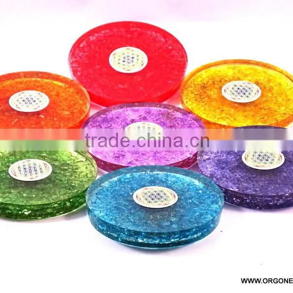 Orgonite Coaster Chakra Flower Of Life Set photo-6