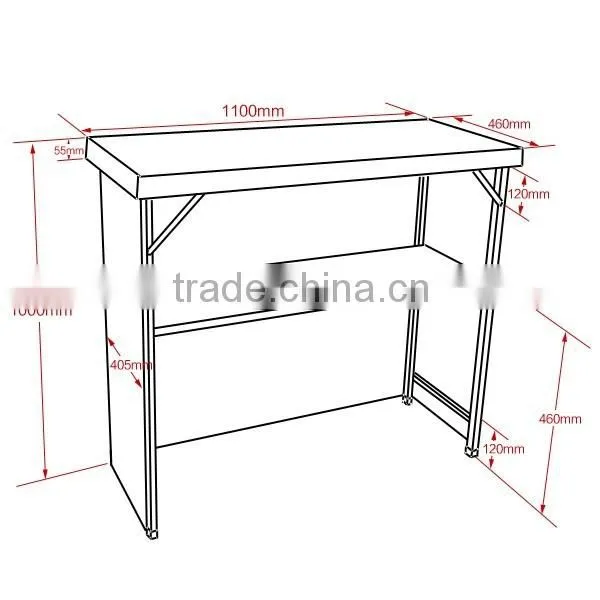 2016 New Hot Sale High Quality Portable 44inches High Iron Foldable Bar Table for Pub Outdoor Home photo-2