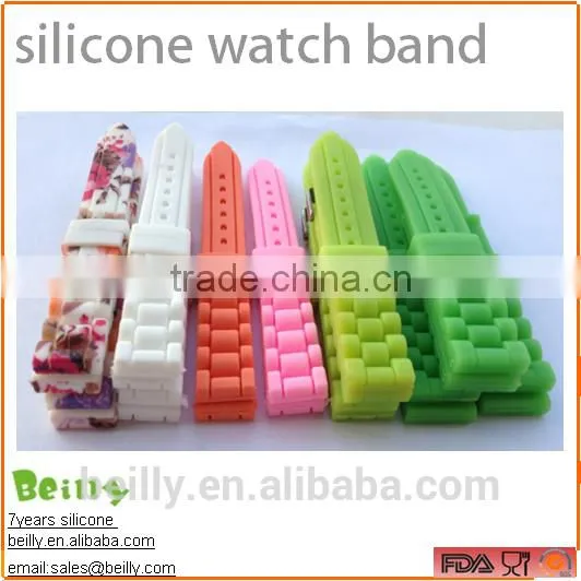 New Design Custom Mutilcolour Silicone Watch Band photo-2