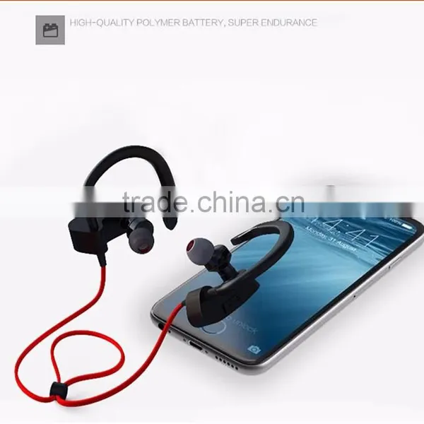 Jogging Sport 4.1 Bluetooth Headset Wireless Earphone With Built in Mic Binaural Headset Hanging Earphone photo-2