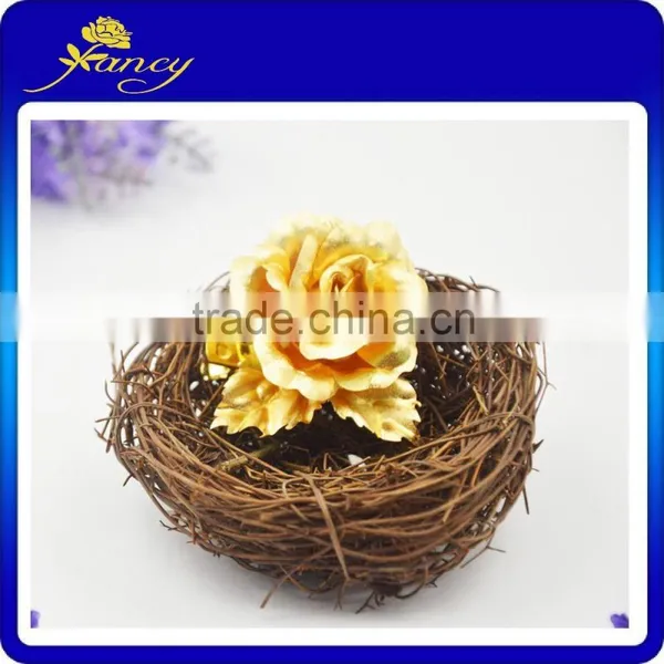 Gold Foil Artificial Gold Foil Rose Brooch