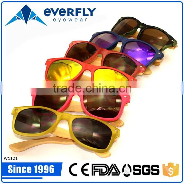 High Quality CE FDA Wholesale Beautiful Fancy Color TR90 Front Sunglasses Bamboo Wooden Sunglasses Mirror Lens photo-2