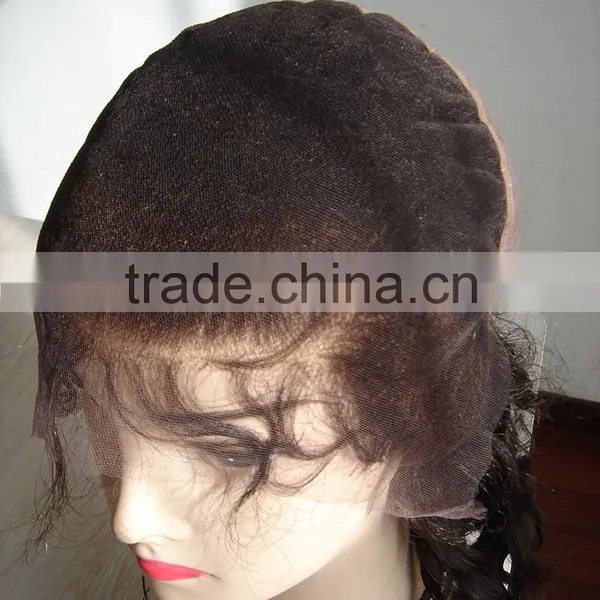 12 Inch Natural Color Curly Virgin Full Lace Wigs Human Hair photo-4