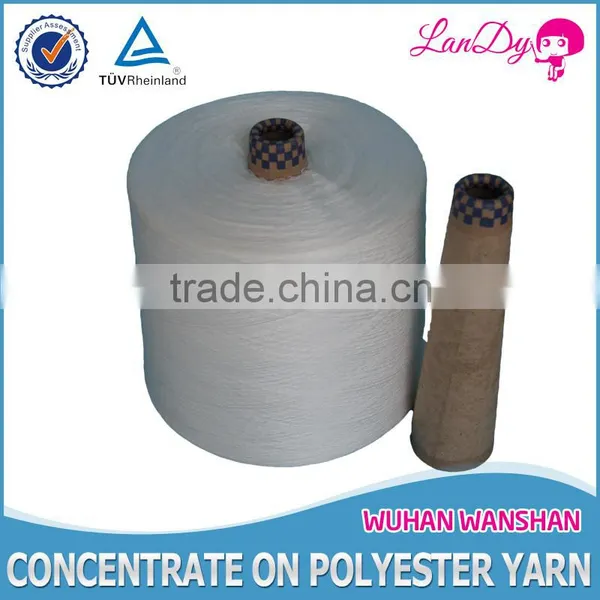 Cheapest 12s/3 Raw White Spun Polyester Yarn for Knitting and Weaving photo-3