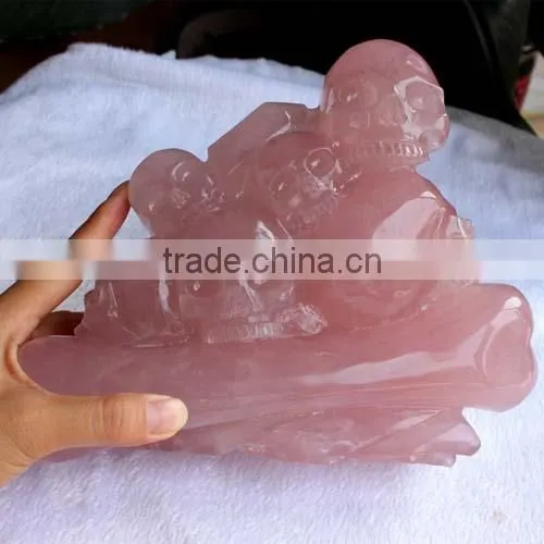 Natural Rock Hand Carved Rose Quartz Specimen for Sale photo-3