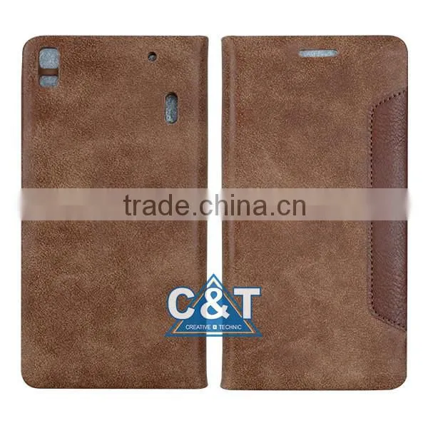 C&T Retro PU Leather Flip Case Cover For Lenovo K3 NOTE Smartphone photo-2