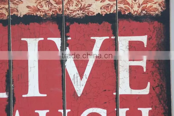 Vintage Wooden Wall Painting Hanging Decor photo-2