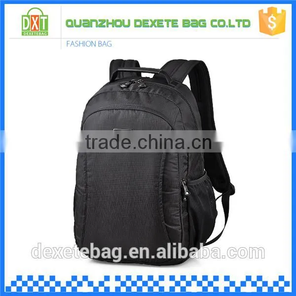 2016 New Design Large Capacity Waterproof Polyester Black Backpack Travel photo-3