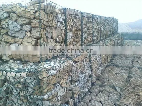 PVC Coated Gabion Mattress, Green Wire Gabion Box photo-4