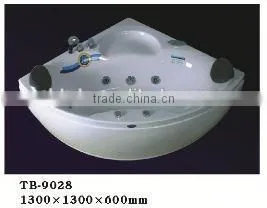 Massage Function and Corner Drain Location Bubble Massage Bathtub With Two Lounger photo-5