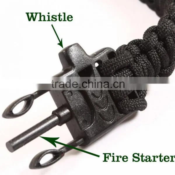 2016 Hot Sale Paracords Bracelet With Flint Fire Starter /whistle/campass photo-4