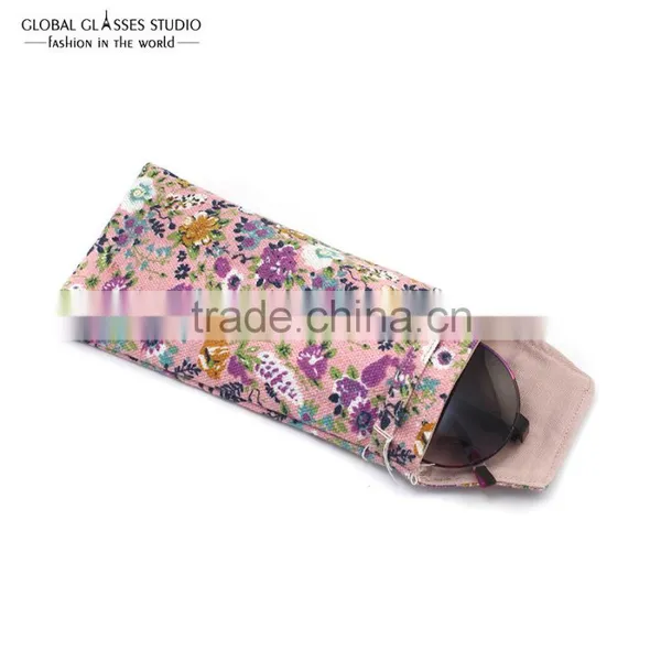 New Hot Selling Soft Cloth Bag Sunglasses Glasses Pouches Black Red Flower Eyewear Accessories Mobile Phone Bag BDH08 photo-3