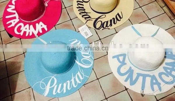 Promotion Ladies Floppy Straw Beach Hats,custom Ladies Hats, Ladies Printed Logo on Brim Beach Hats (SU-SH3366) photo-2