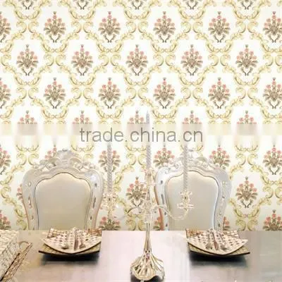 Classic European Style Damask Design Wallpaper for TV Background photo-5