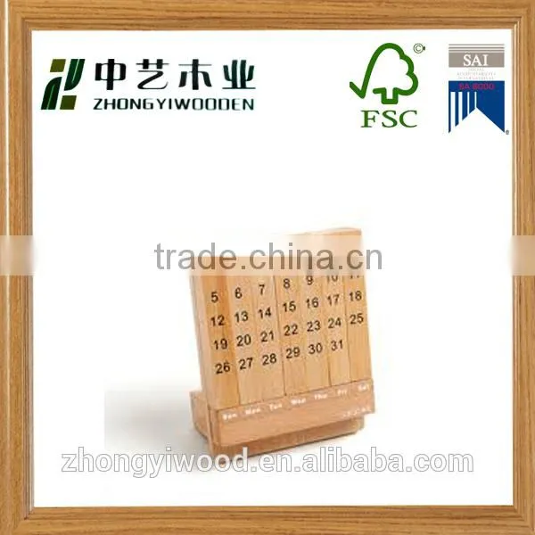 Tabletop Decoration Elegant Handmade Custom Wooden Perpetual Calendar photo-3