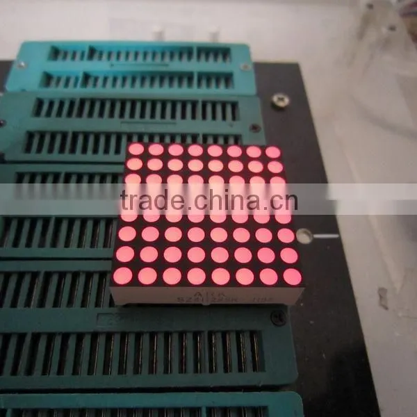 1.2" 8x8 Square Dot AMBER Color Dot Matrix LED Display photo-5