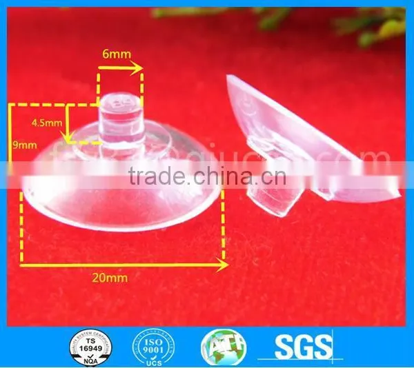 Eco-friendly Pvc Suction Cup 20mm Hollow Small Flat Head Suction Cup Glass Sucker Transparent Suction Cup photo-2