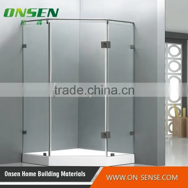 Square Safe Tempered Glass Hinged Door Shower Enclosure photo-3