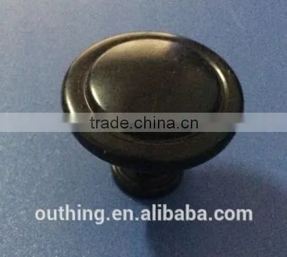 Matt Black Round Type Zinc Alloy Furniture Kitchen Cabinet Knob & Handle photo-3