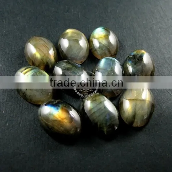 13x18mm AAA Grade Labradorite Shining Gold Green Oval Cabochon Special Jewelry Findings Supplies for Ring,DIY Pendant 4120059 photo-2