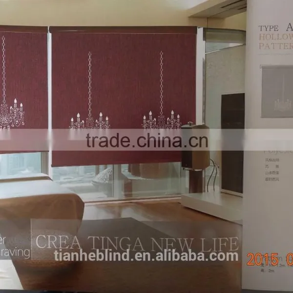 Unique Hollowout Roller Blilnds, Sun Shade Hollowout Blinds photo-4