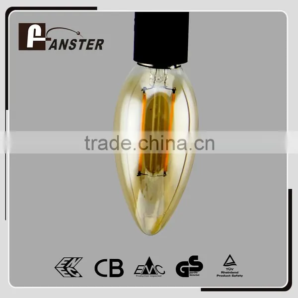 Clear Housing E27 Dimmable LED Filament Bulb C35 4w E14 B22 photo-3