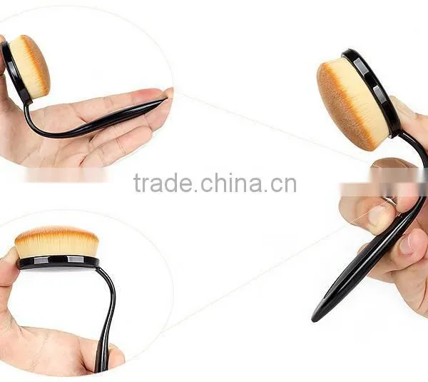 2016 Best Seller Tooth Brush Style Oval Makeup Brush Set, Eyebrow Eyeliner Lip Oval Makeup Brush photo-5